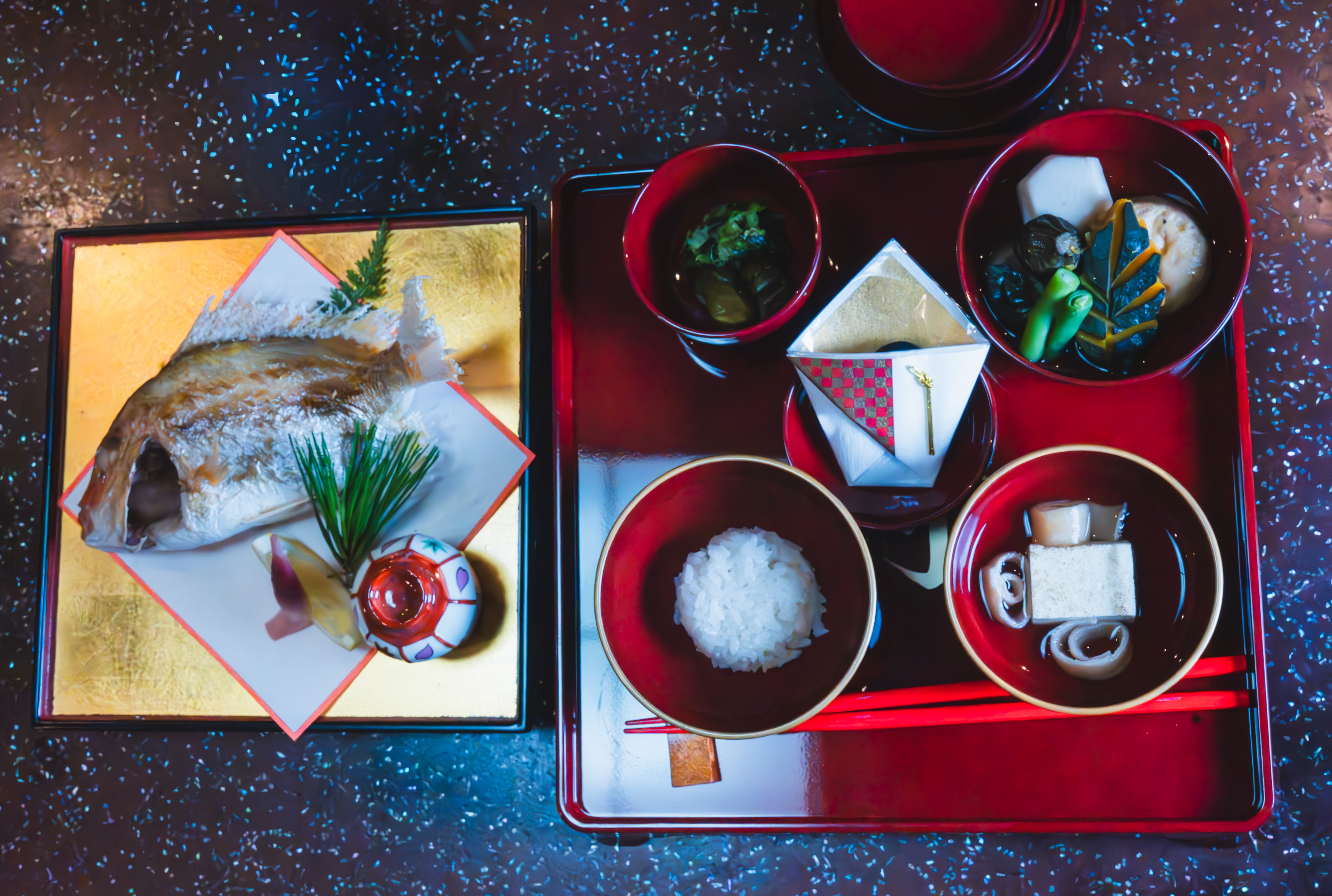 料理一例　お食い初め膳