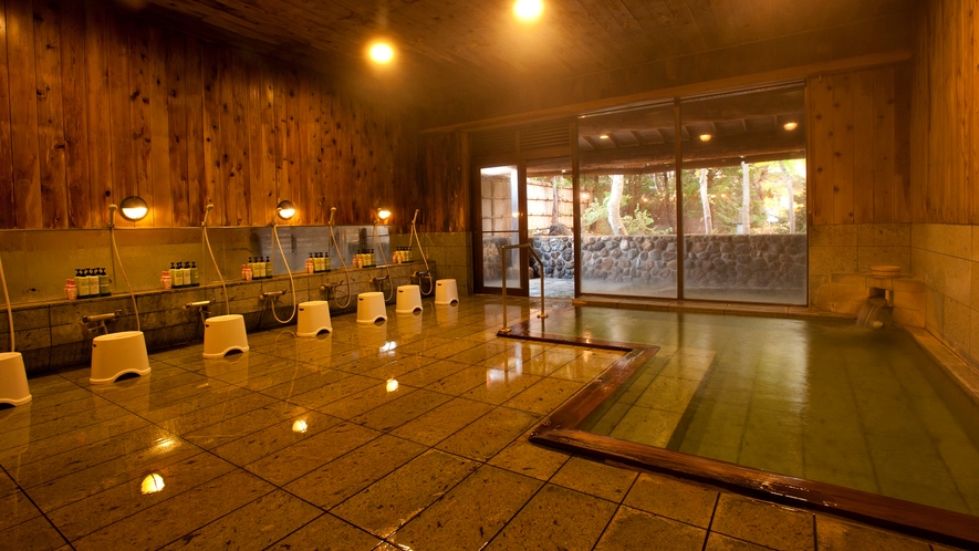 #落合温泉の湯　女湯　単純泉で無色透明、美肌効果も期待できる温泉です。