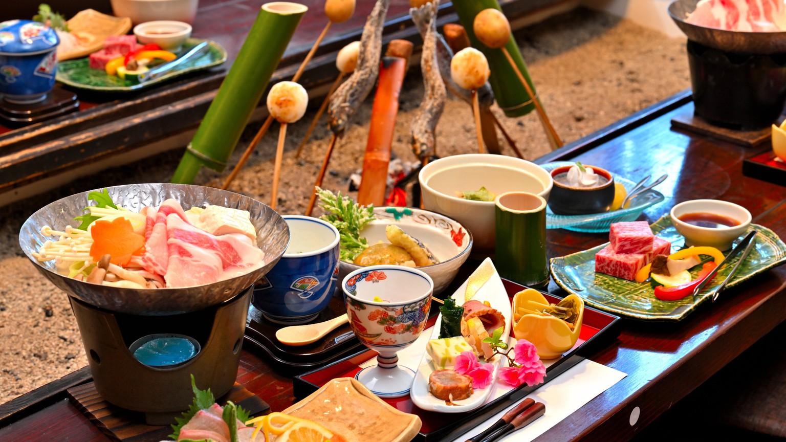 気ままな一人旅　当館人気No.1　迷ったらコレ！【特選和牛付】いろり会席