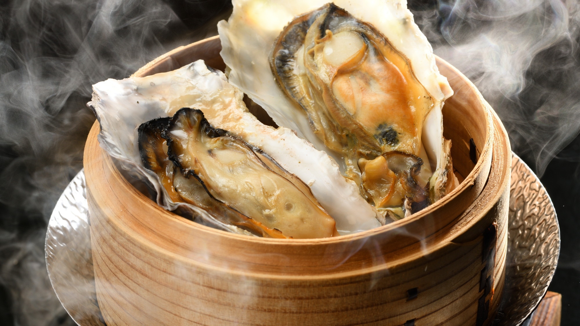 【蒸し牡蠣2個付！】北海道厚岸産「海のミルク」”蒸し牡蠣”＆福島ブランド豚食べ比べプラン■舞の膳■