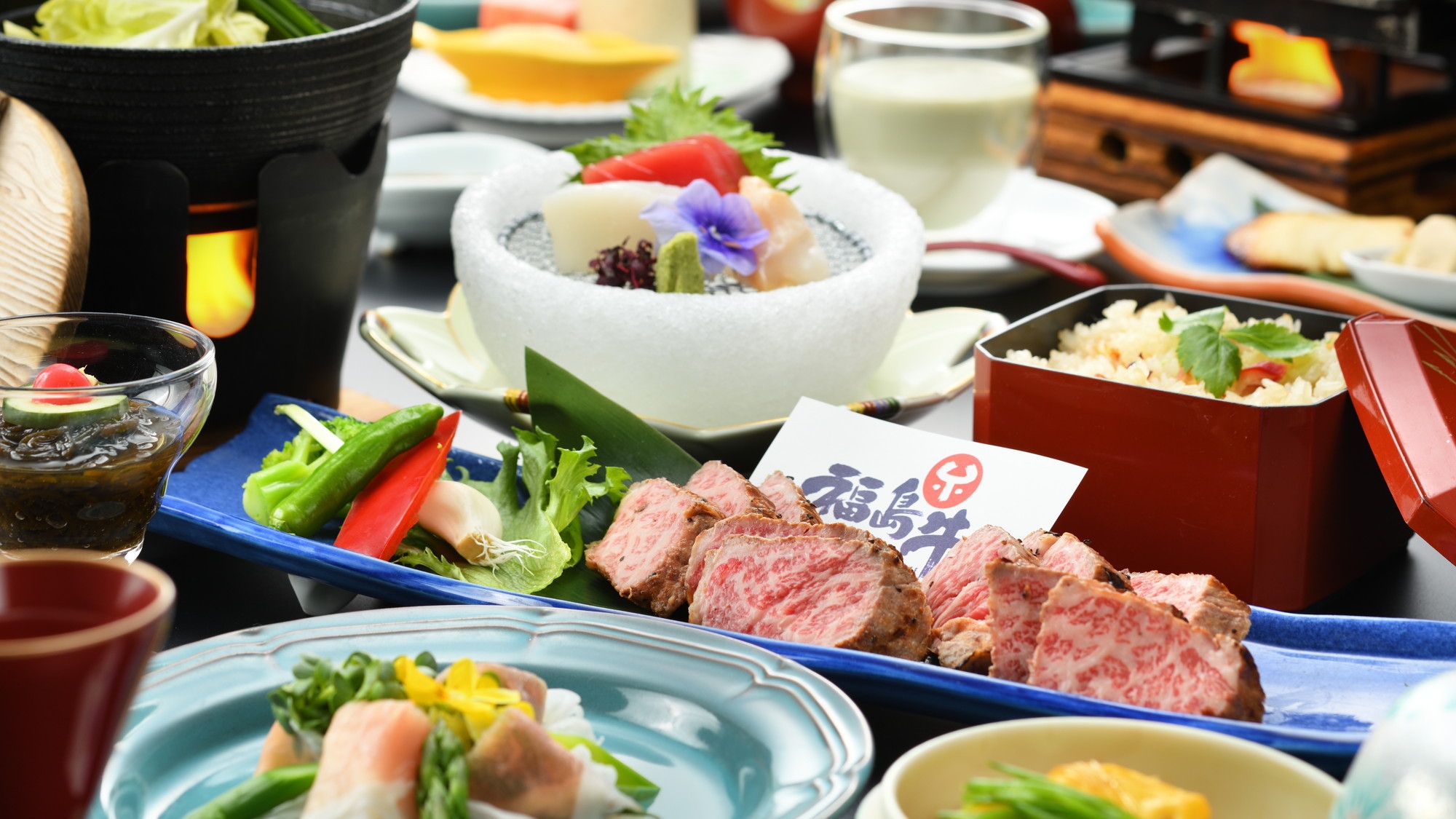 【メインのお肉が２倍！】豊かな自然で育った上質な福島牛の満喫まんぷくプラン♪１泊２食付き