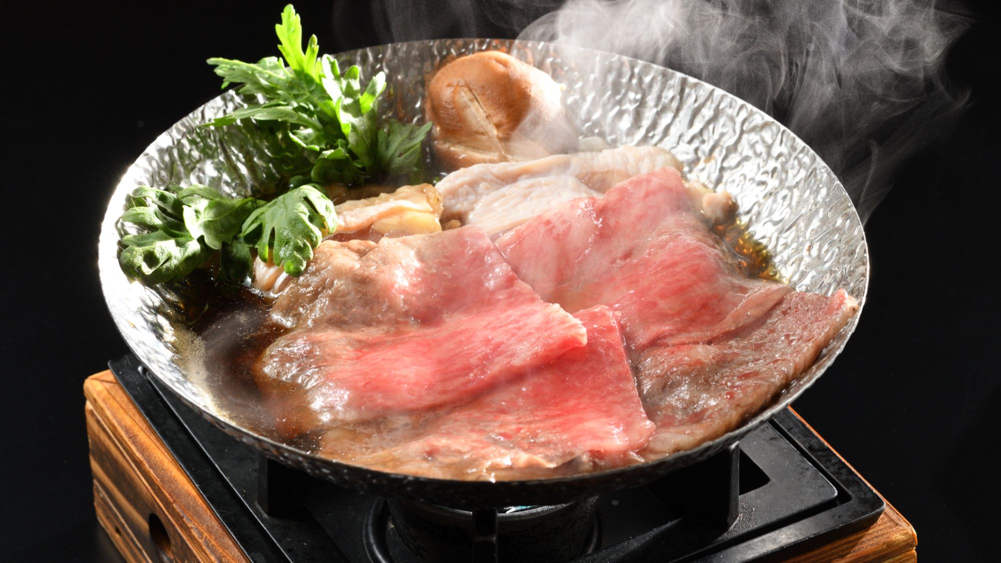 お料理例／福島牛と川俣しゃも すき鍋