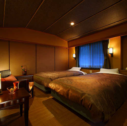 [Premium Kiwakan] Renewal in the fall of 2012. The first floor is a Japanese-style room, and the second floor is a twin bedroom.