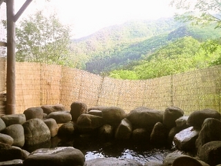 夏の展望露天風呂