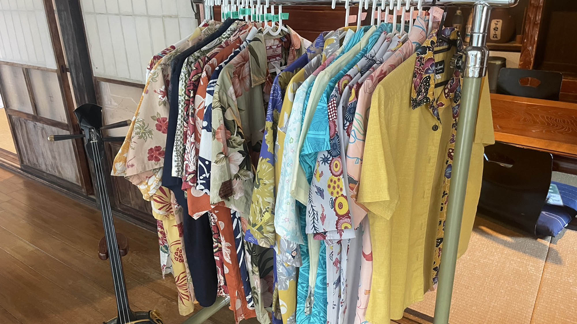 かりゆしウェアの貸し出しも行ってます