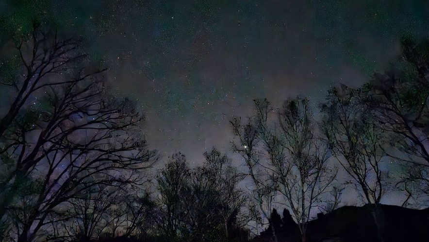 2023.11.16　庭から眺める満天の星空