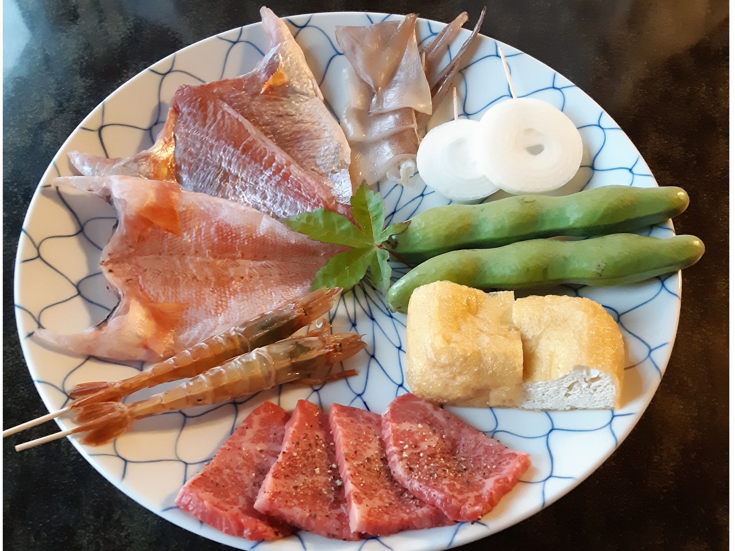 越前炭火料理 （２名様分イメージ）季節により食材は変わります。