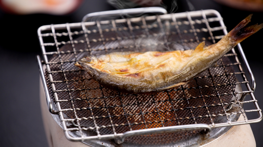 【朝食付】鮎のひらき＆奥久慈食材メイン｜栄養満点の茨城県北・奥久慈流朝ご飯！