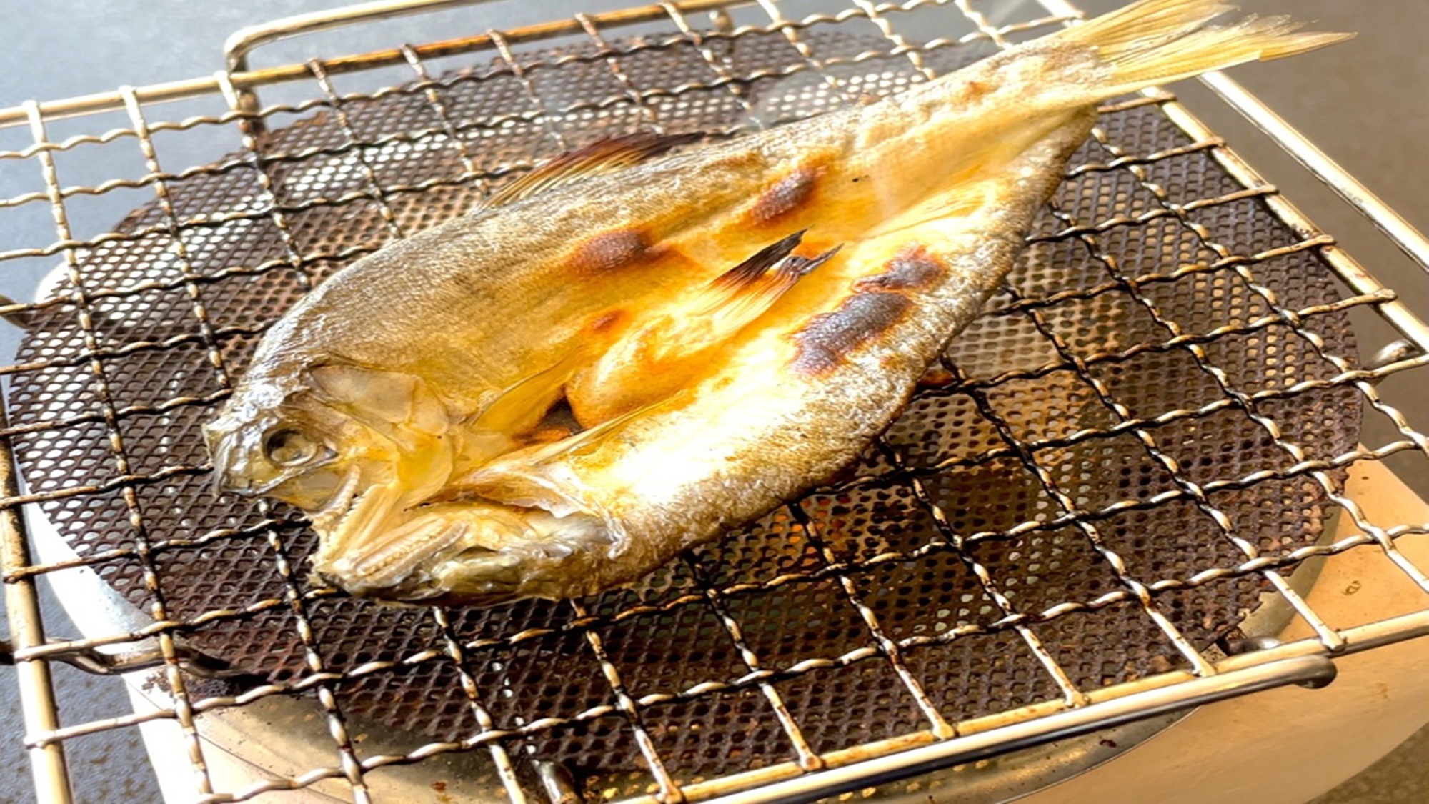 *朝食の人気メニュー「鮎のひらき」