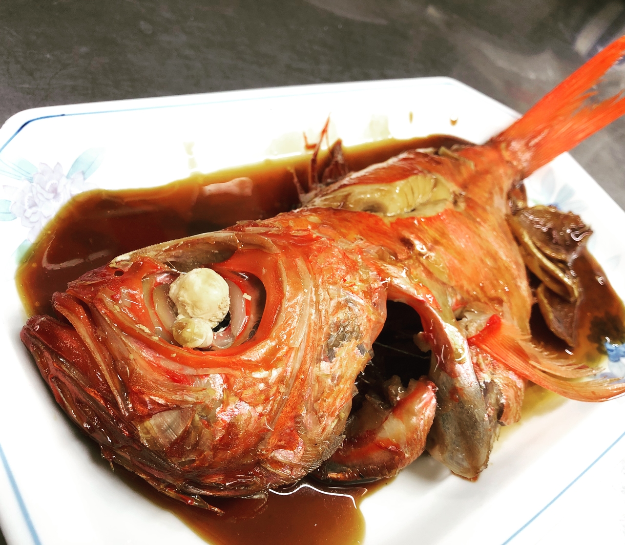 保海荘の金目鯛の煮付け