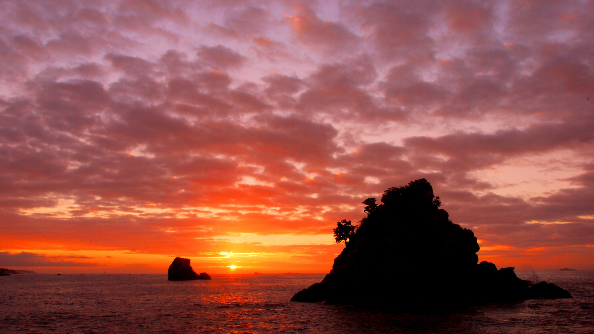 伊豆の夕焼け風景