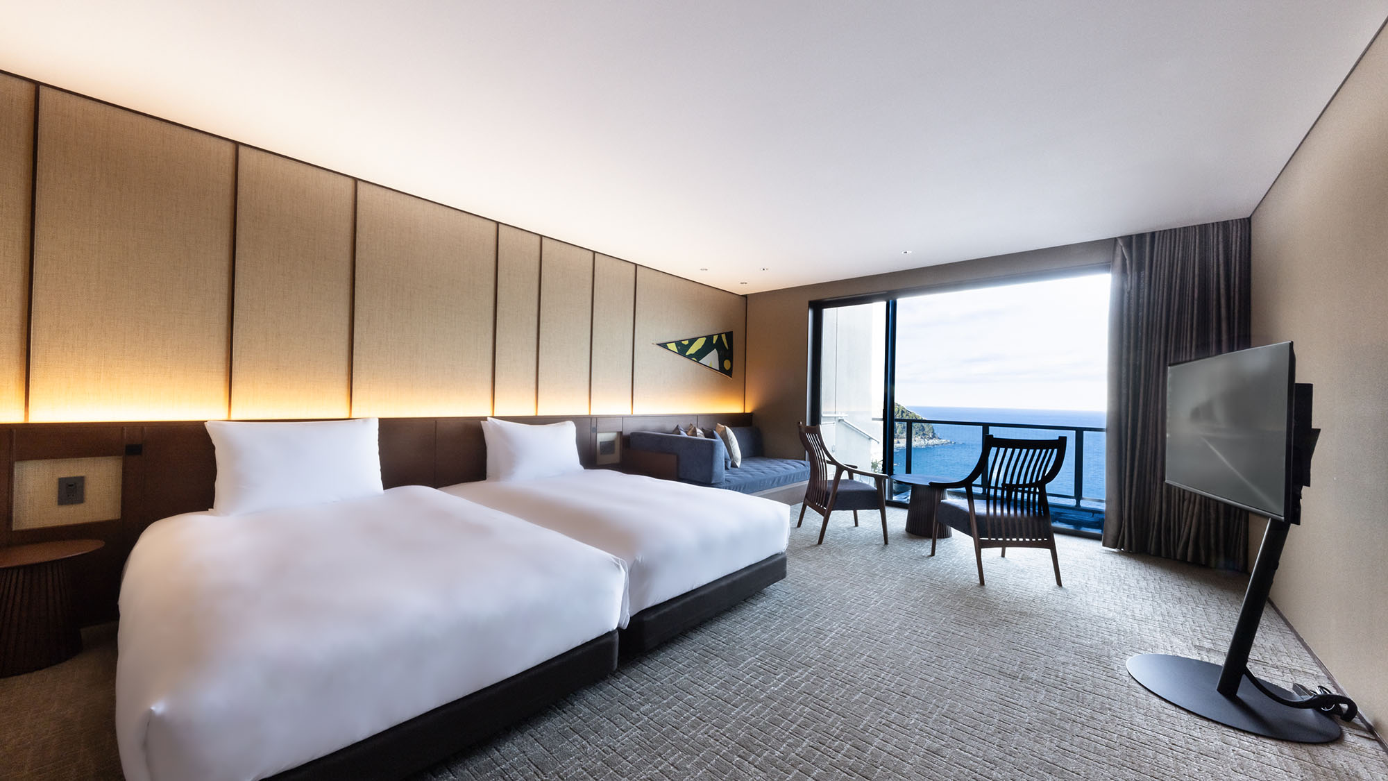 【カラオケスイート】源泉オーシャンビュー露天風呂・サウナ付き