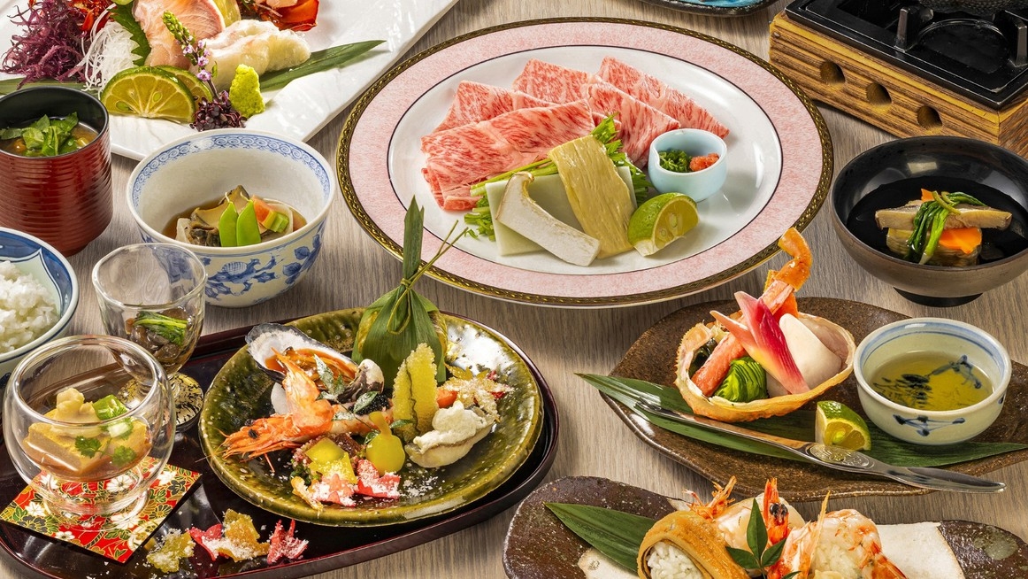 【お部屋食】季節の味覚を味わう本格懐石（メインは特上おおいた和牛しゃぶしゃぶ）１泊２食基本プラン