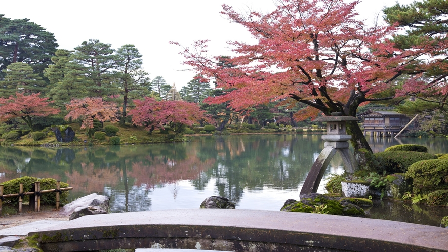 紅葉と兼六園