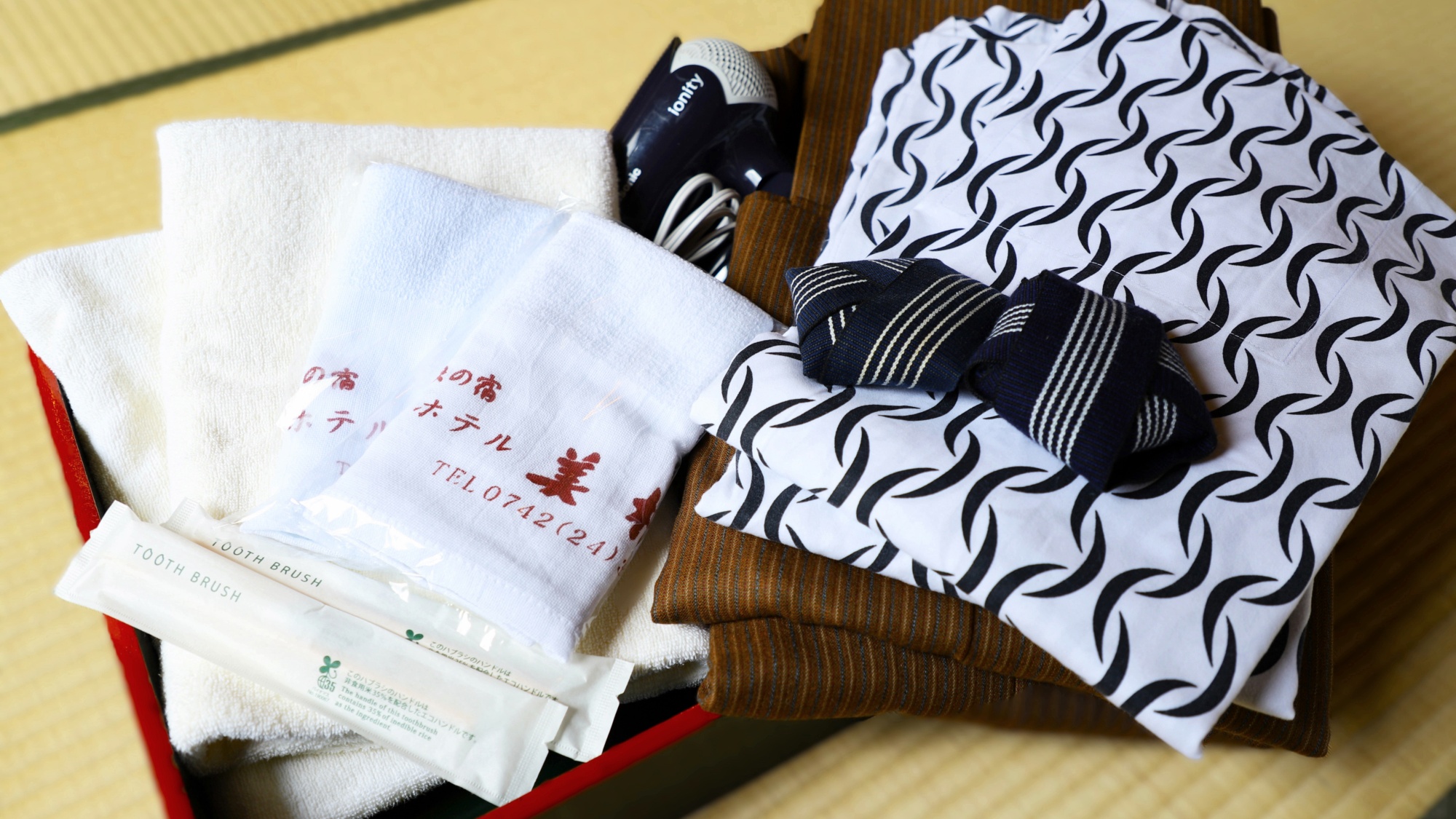 *【部屋アメニティ】浴衣、タオル類、歯ブラシ