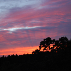 久住高原の夕景