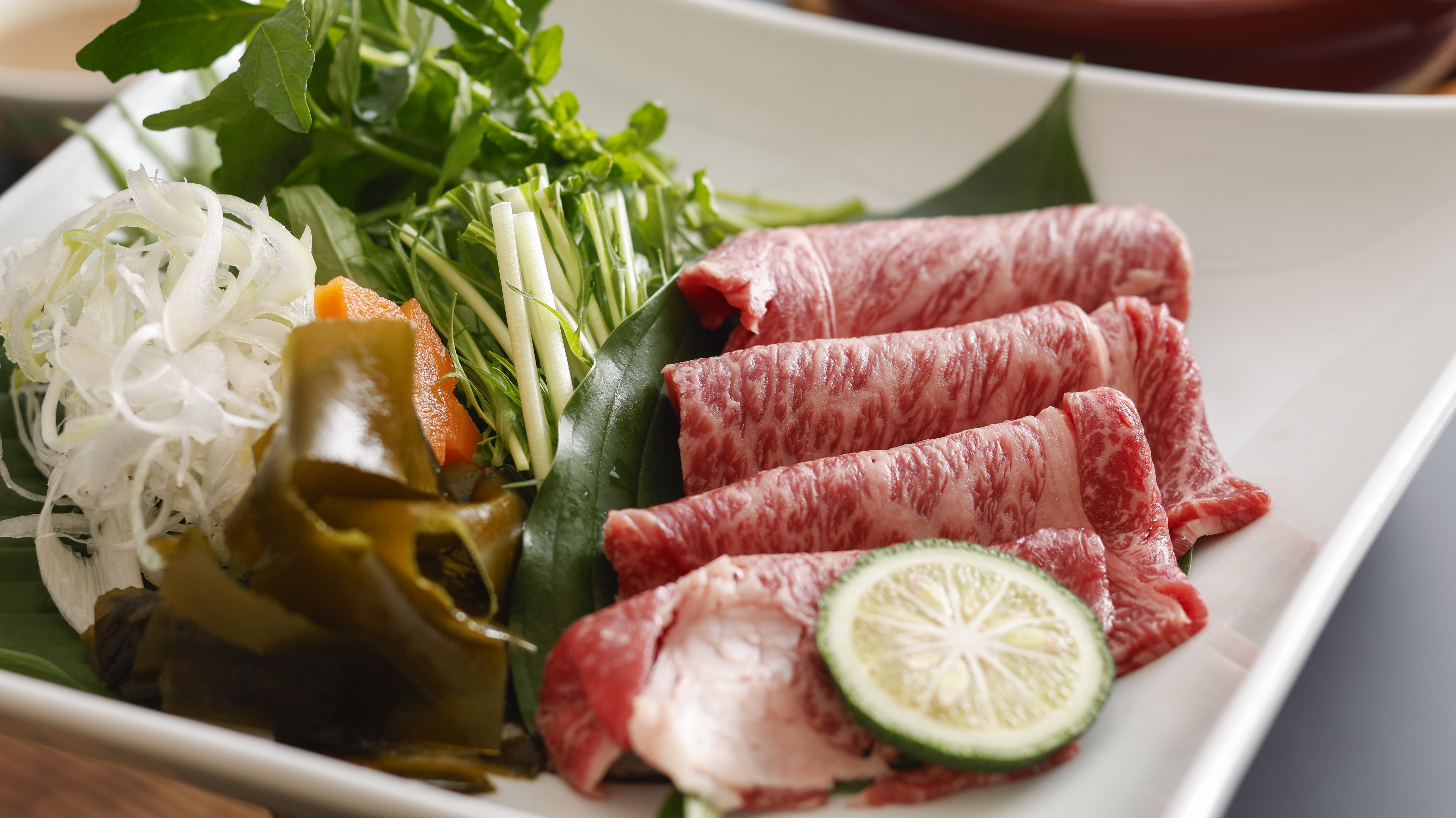 【夏の豪華美食】但馬牛とクレソンの柚子なべ