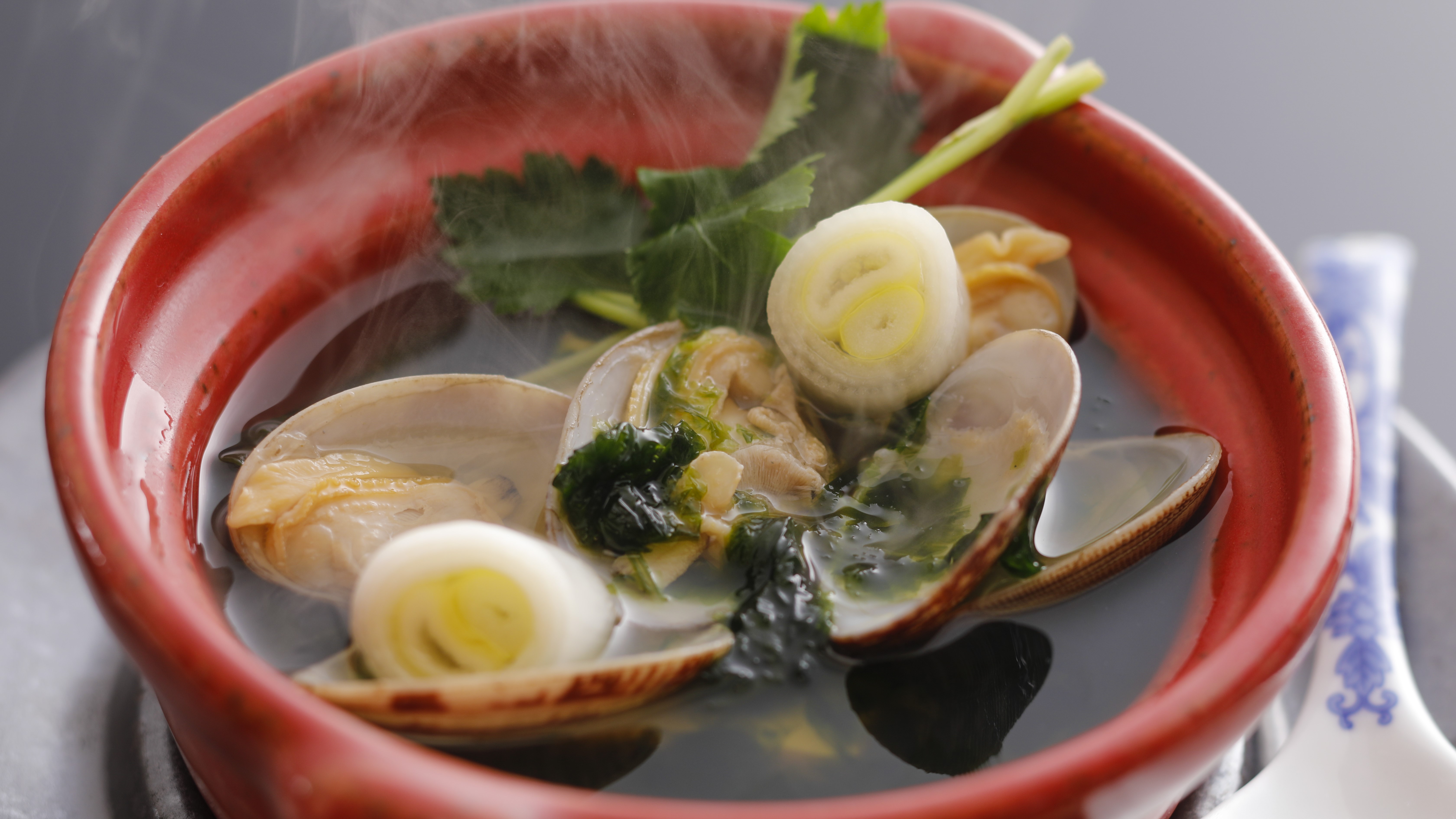 【夏・お料理】浅蜊と豆腐 あおさ海苔汁
