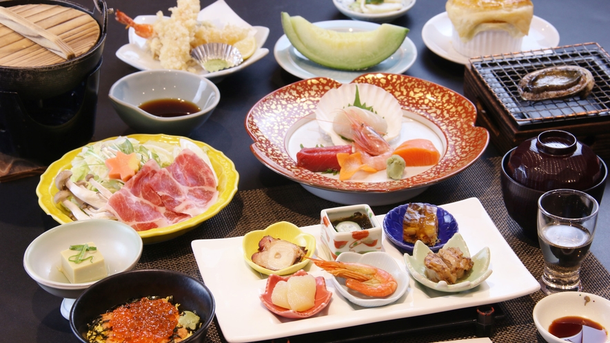 ～お料理一例～【おすすめ】アワビ踊り焼き付き♪海鮮和食会席膳