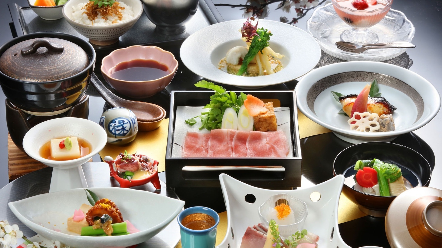 【基本プラン／泰凛会席】福岡屈指の農産地朝倉の食材を盛り込んだ季節会席