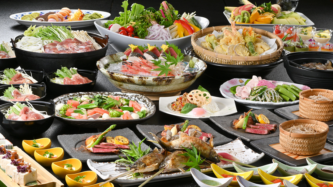 【5％OFF】【楽天スーパーSALE】無料インクルーシブ★旬・郷土料理を楽しむ奥久慈里山バイキング