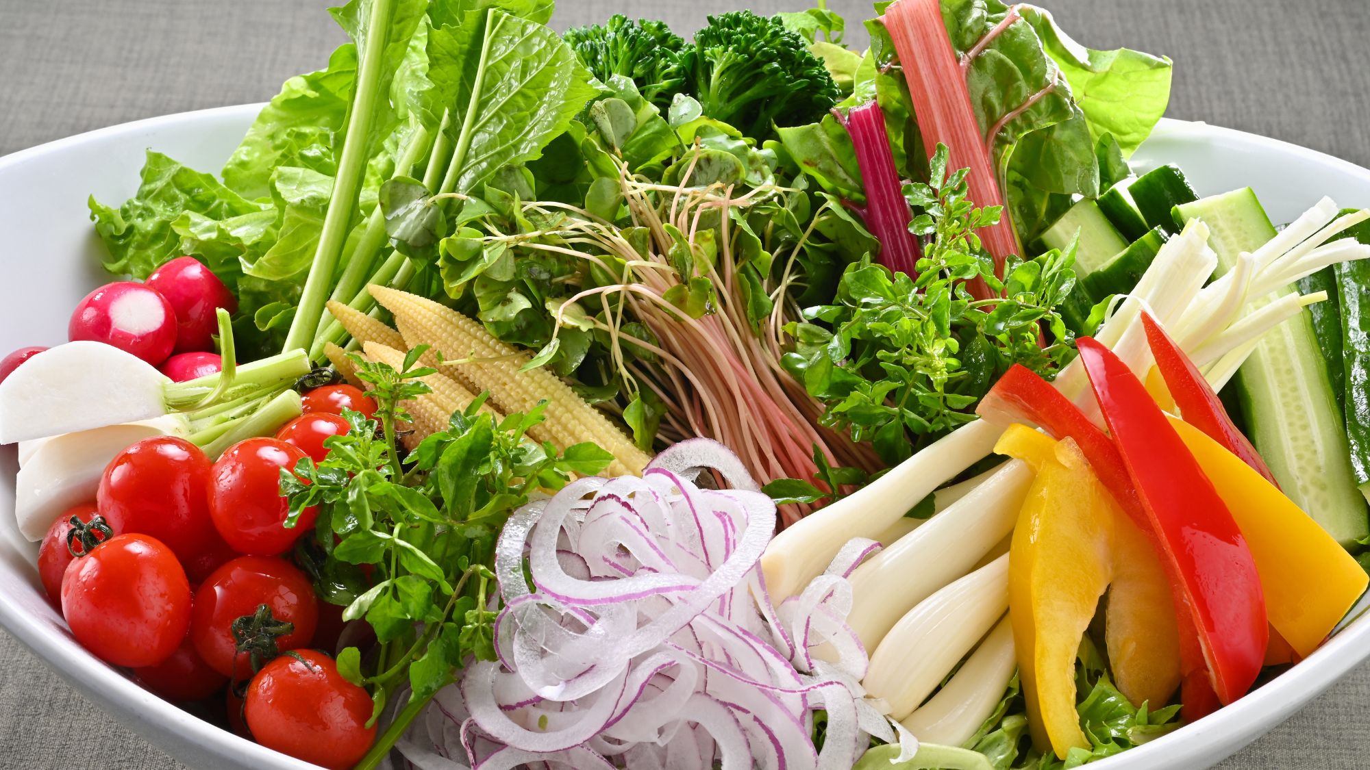 【朝食】厳選した新鮮野菜