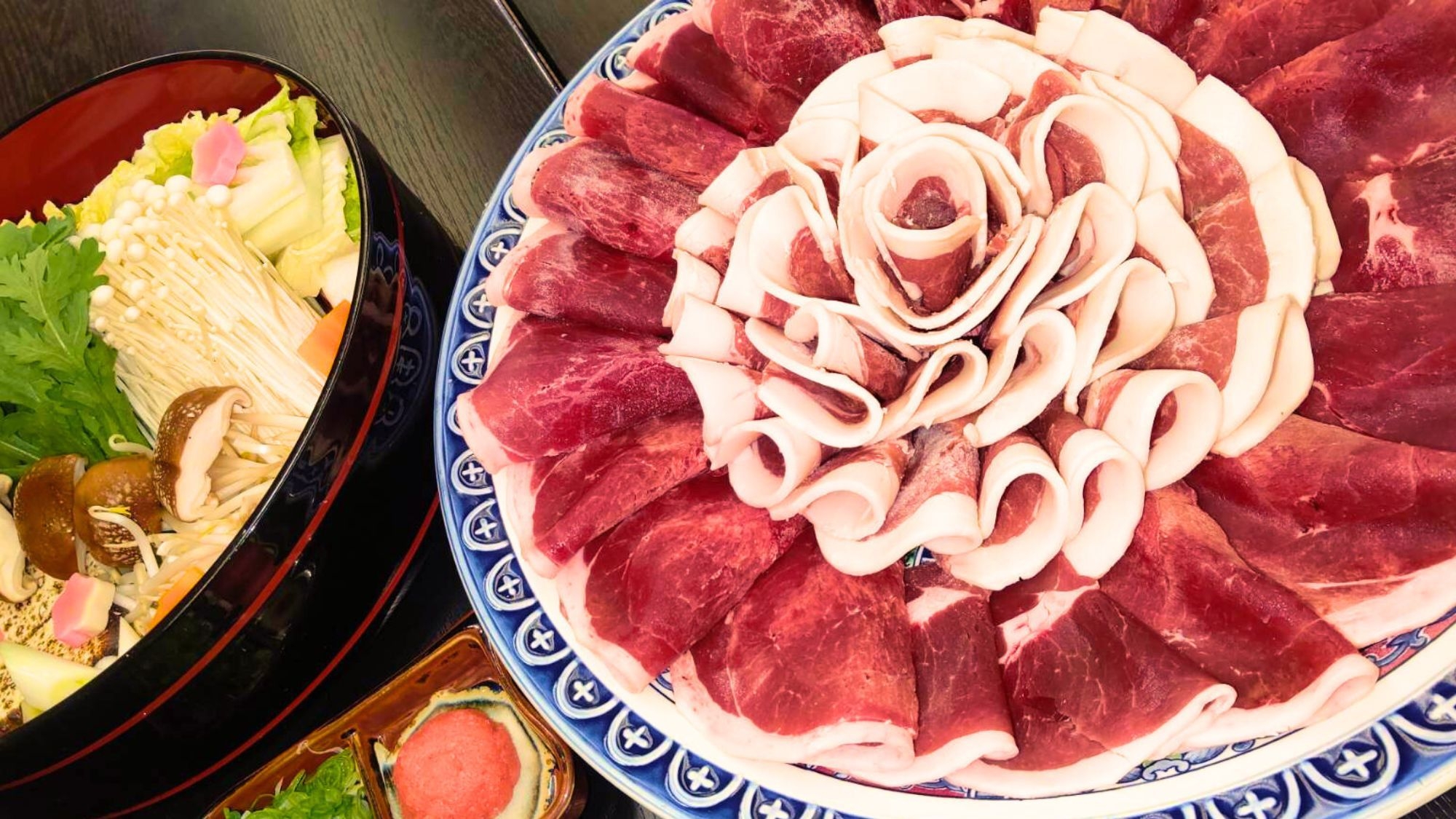 【冬季限定！】今年も彩向陽こだわりの牡丹鍋解禁！3か月限定の猪肉プラン《牡丹鍋会席》