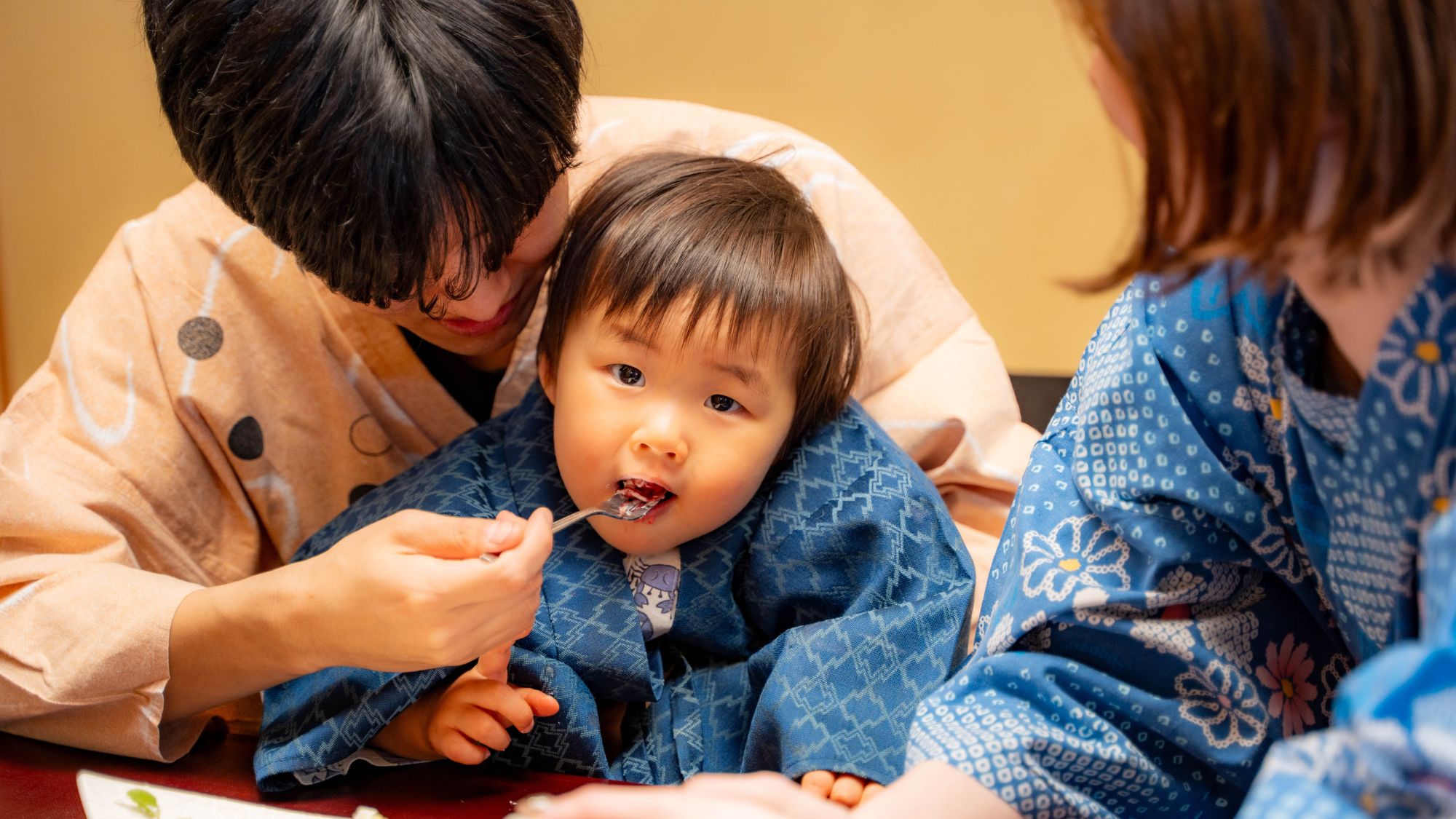 【お子様お祝いの演出】お祝いのデザートをご提供