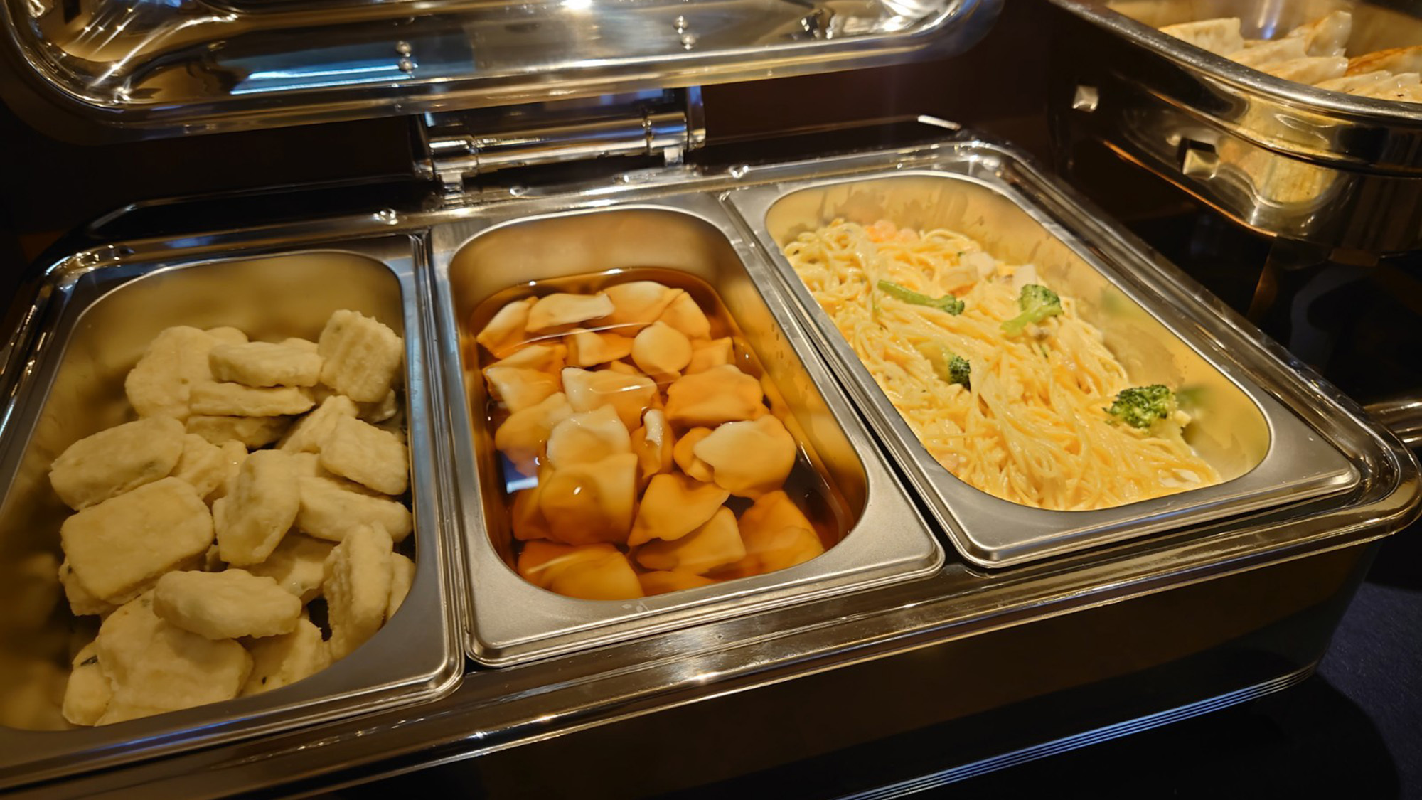 【日本海庄や】湯波ナゲット・水餃子・パスタ(日替り)