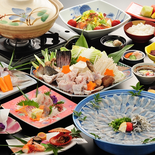 【冬の味覚】てっさ・唐揚げ・てっちり・ふぐ雑炊のフルコース♪　ふぐ懐石プラン
