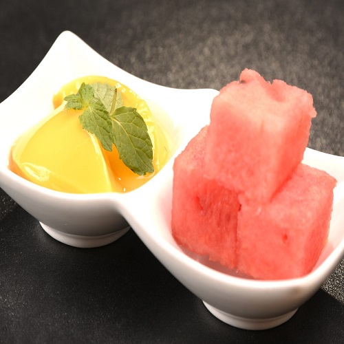 文月　お手製の甘味とフルーツ　一例