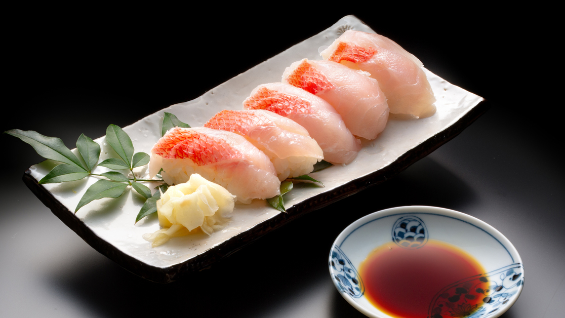【贅沢♪「金目鯛会席」】しゃぶしゃぶ×握り寿司で金目鯛に舌鼓！料理に合わせてオリジナル地酒プレゼント