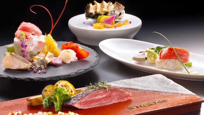 【室数限定】大人の贅沢旅♪グレードアップディナー！夕食はフレンチ懐石＆ワインフリーで満喫