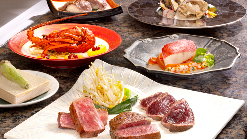 【伊豆のジビエも楽しめる】特選コースで鉄板焼！サーロイン×フィレ×鹿肉＆獺祭スパークリングプレゼント