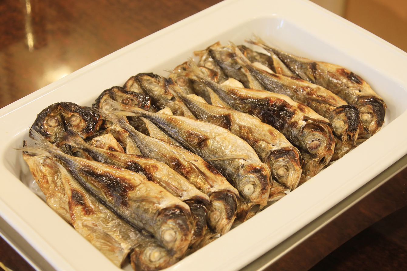 <朝食>アジの干物