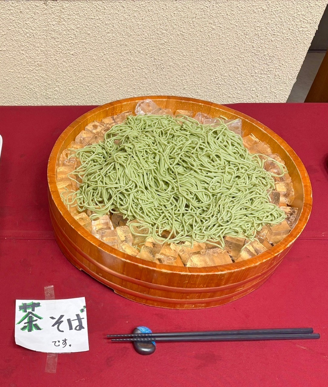 朝食　茶そば
