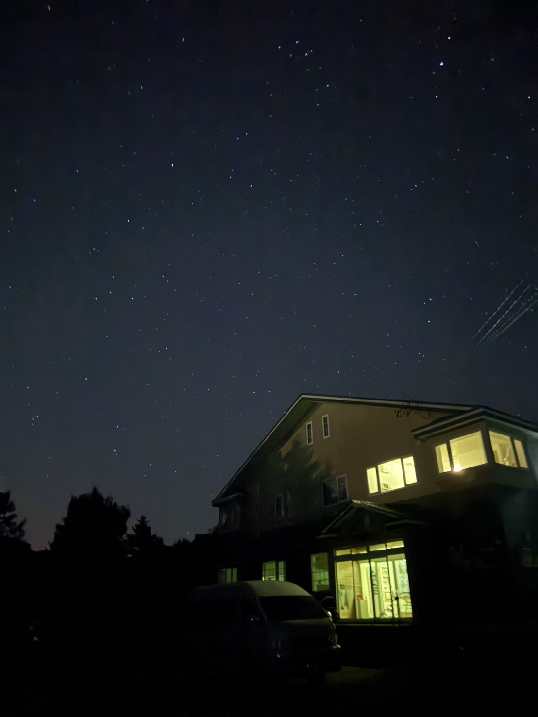 ペンションから見れる星空