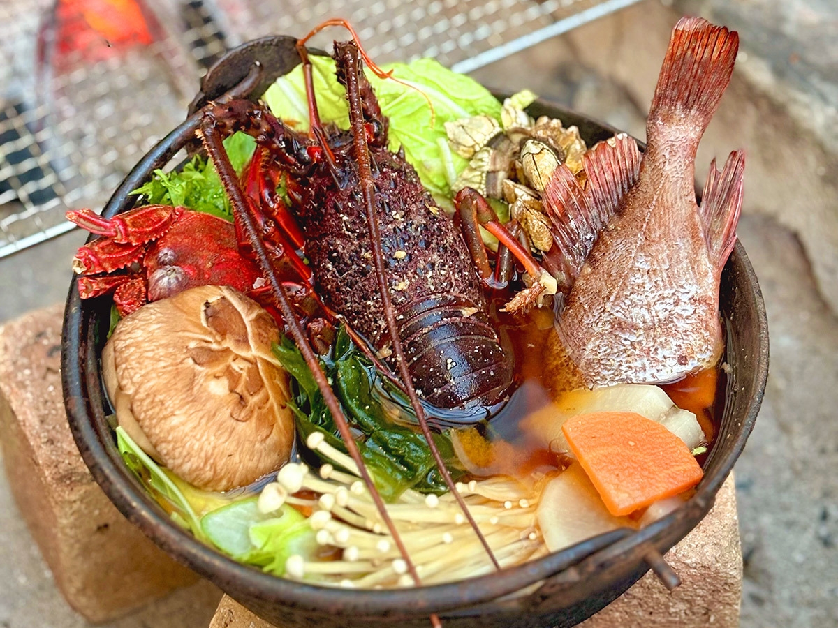 【お食事付・事前決済】伊勢海老づくしプラン「郷土料理の漁師鍋＆海女の豪華海鮮BBQ」（ペット可）