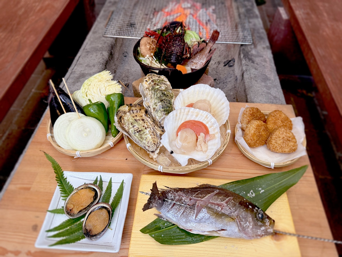 【お食事付・季節限定・事前決済】 郷土料理プラン「いけんだ煮みそ鍋＆地魚海鮮BBQ」（ペット可）