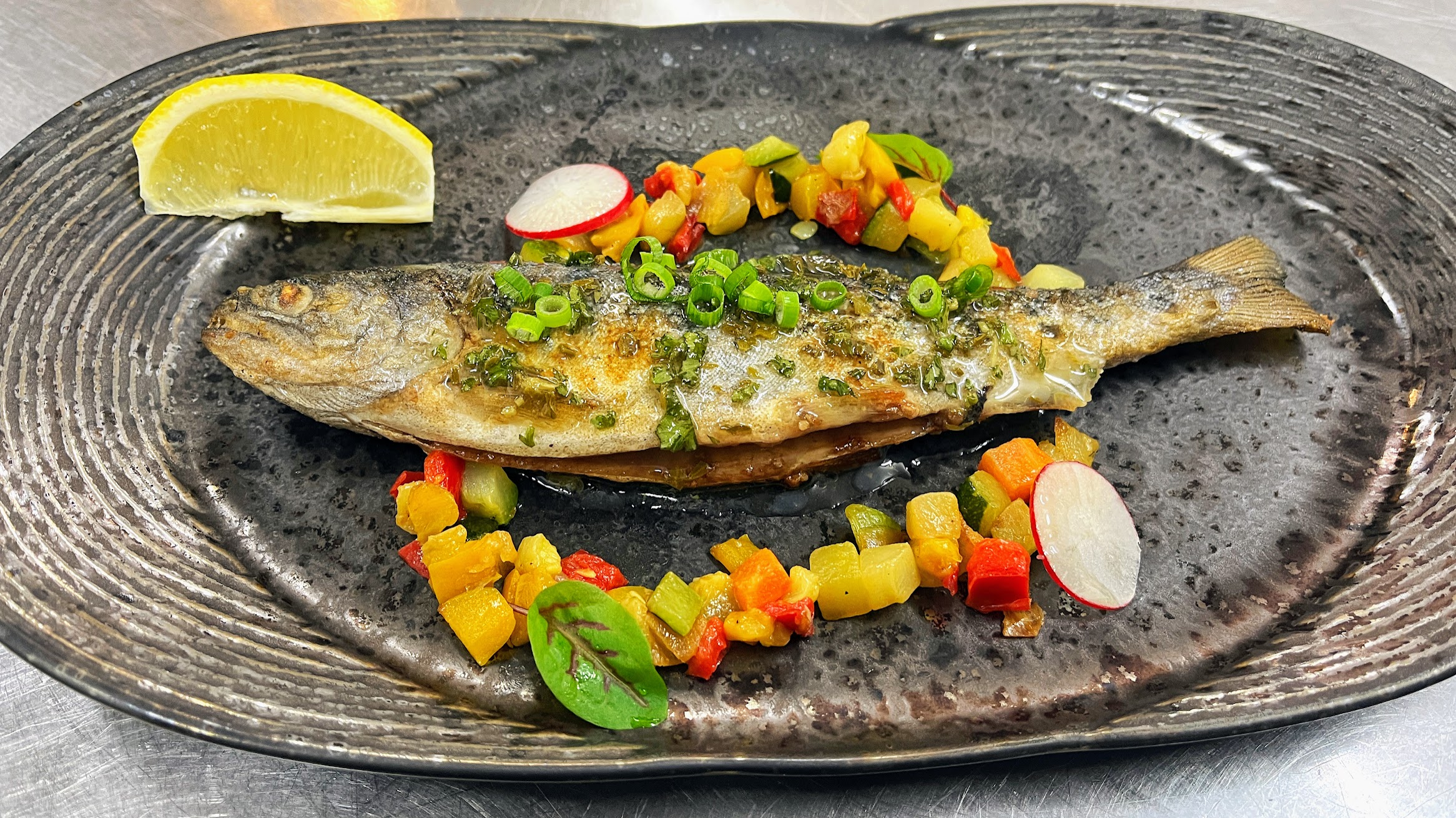 ヤマメのムニエル