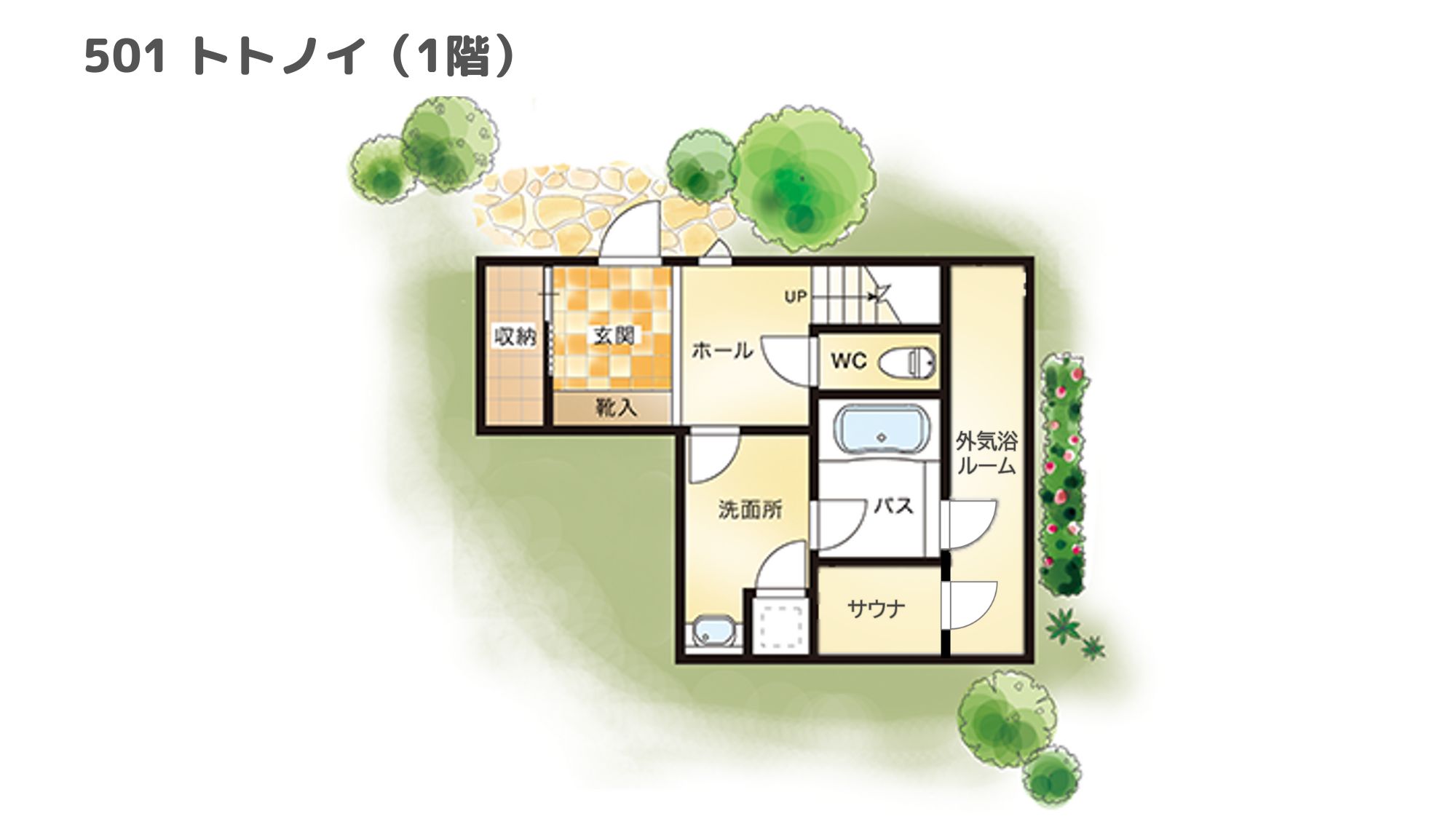 【間取りイメージ】501：トトノイ（1階）