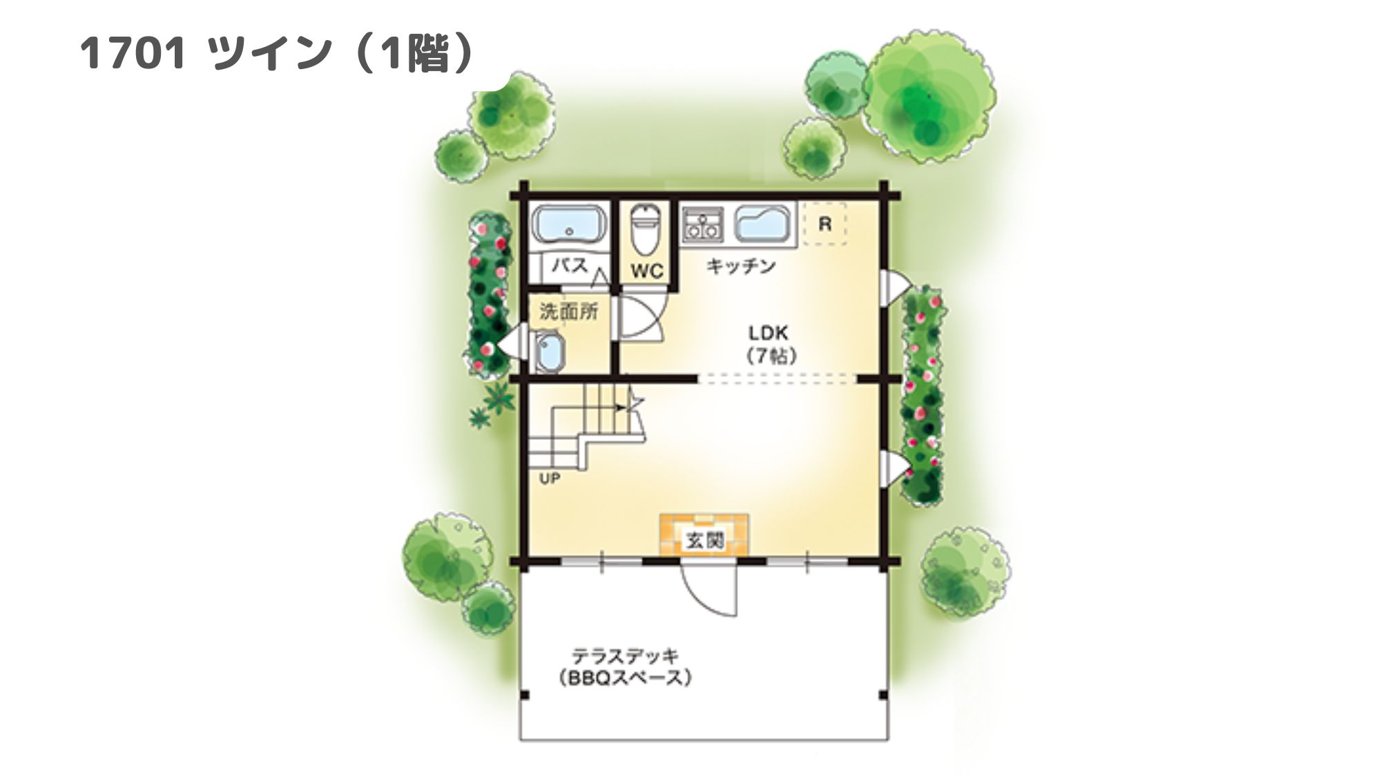 【間取りイメージ】1701：ツイン（1階）