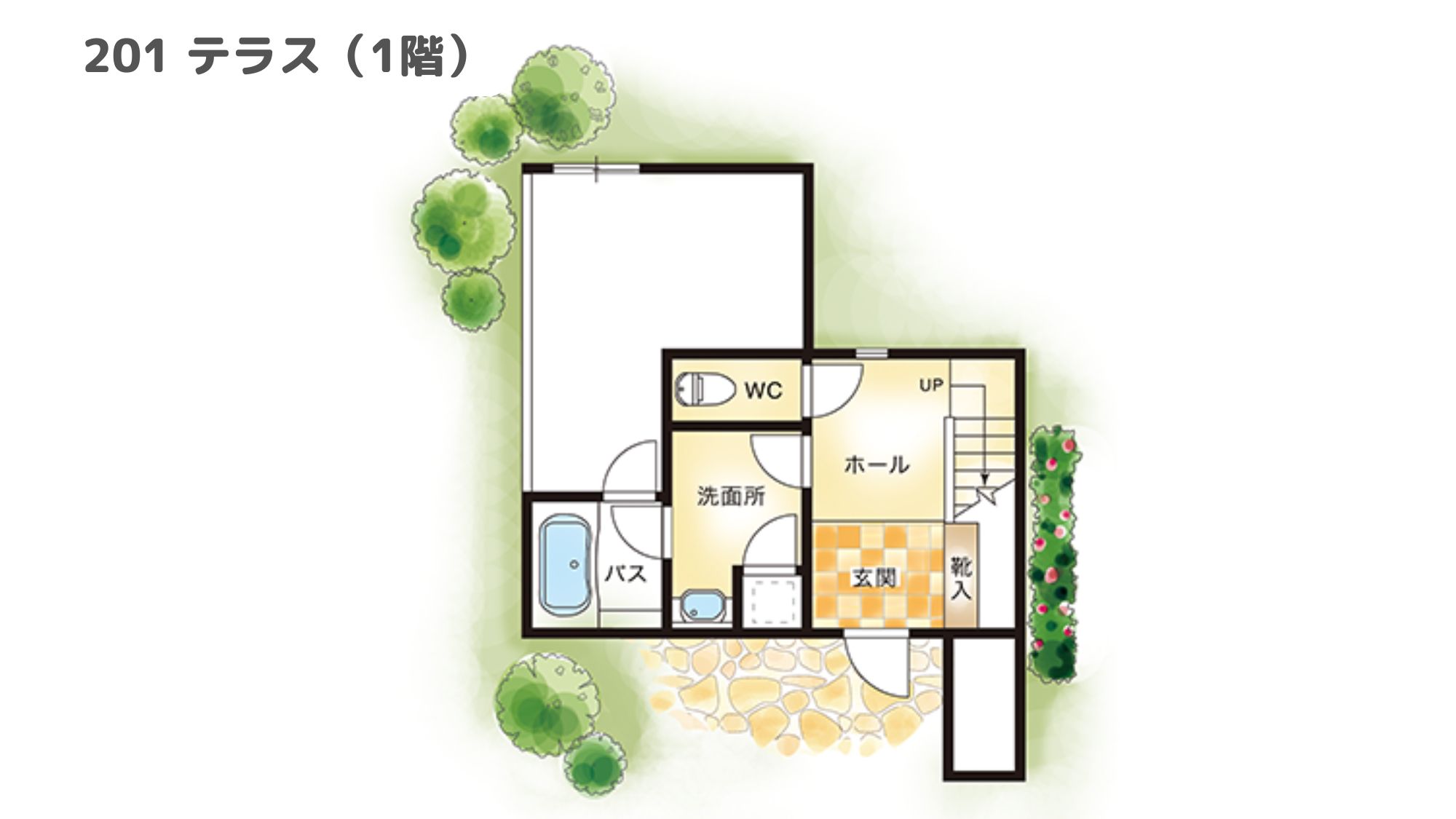 【間取りイメージ】201：テラス（1階）