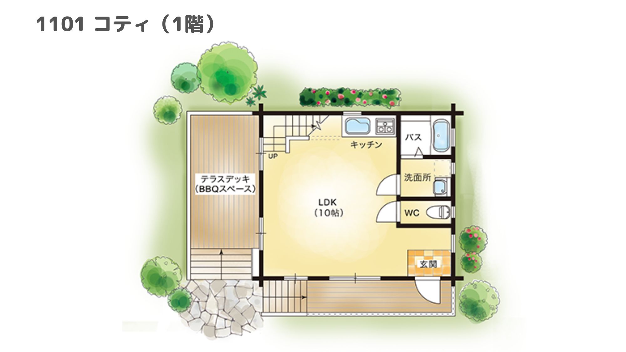 【間取りイメージ】1101：コティ（1階）