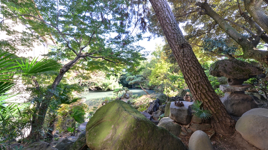 *お部屋からの景観（1Ｆ和室8畳）/四季折々の景観に彩られた日本庭園の息吹を肌で感じて。