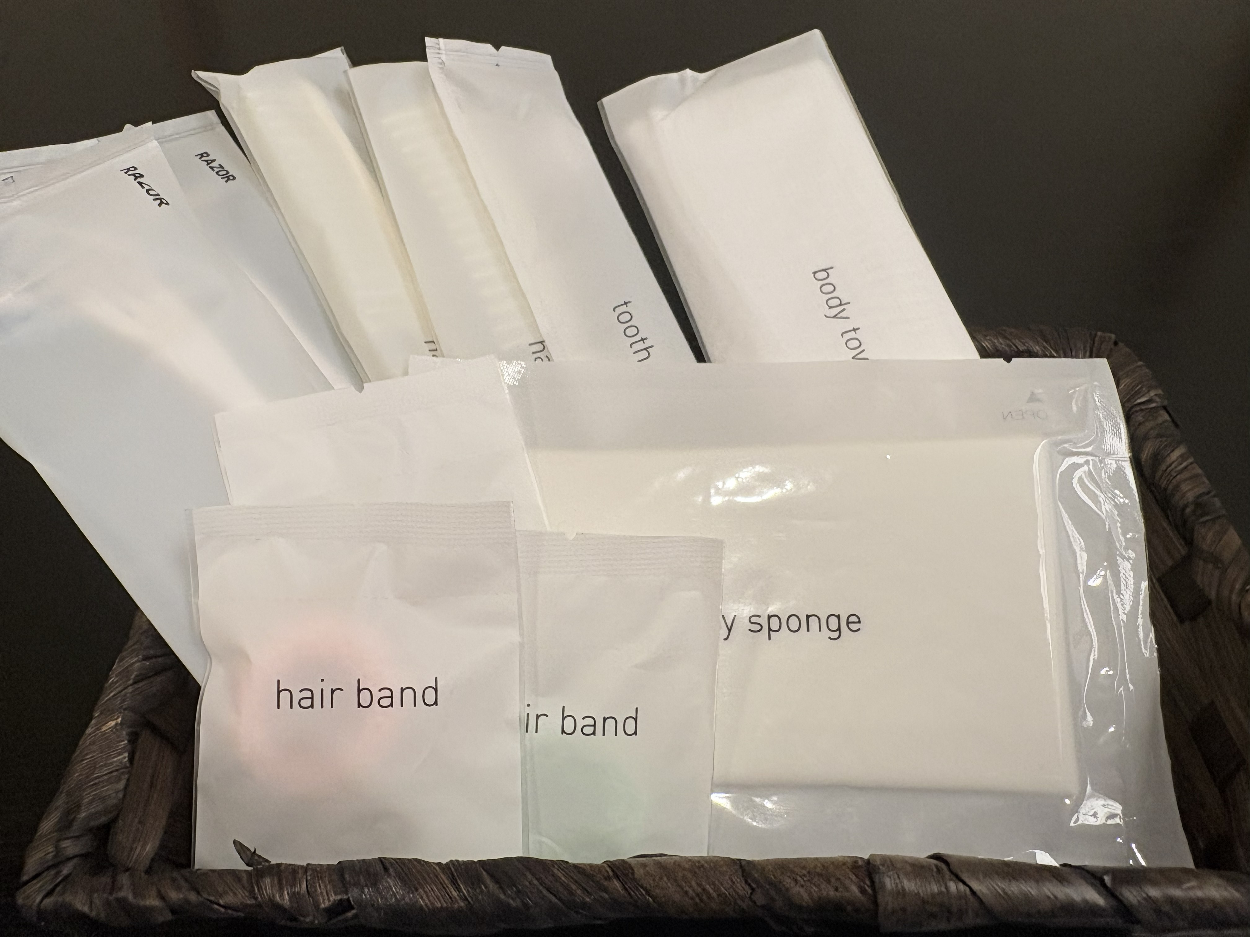 アメニティーバーでは、お好みのアメニティ―をお選びいただけます。