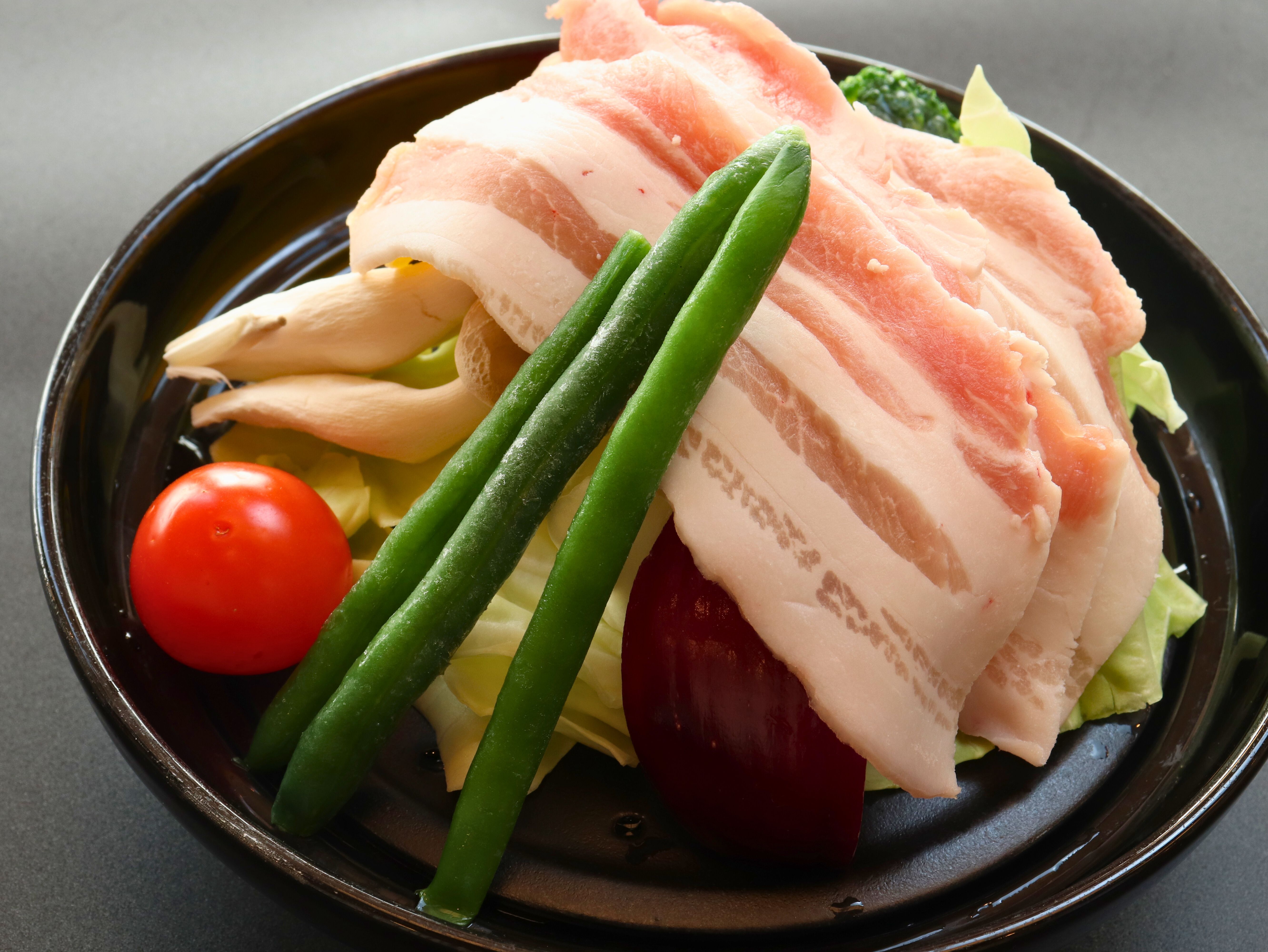 上州麦豚と八種の温野菜