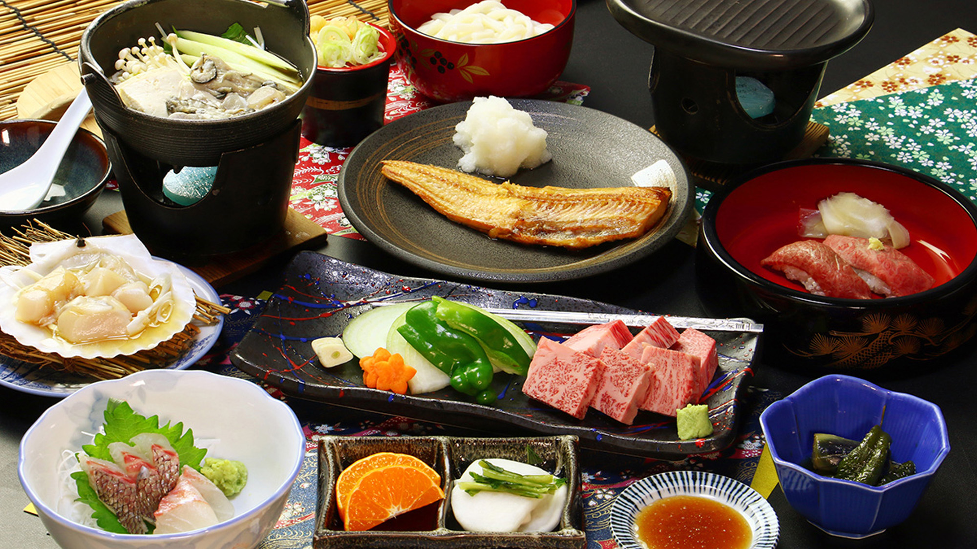 民宿 おっきりの前沢牛焼肉コース