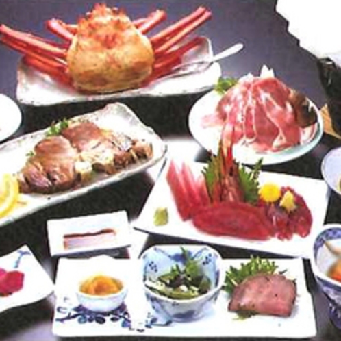 *【夕食一例】新鮮なマグロを中心とした海の幸満載のお料理！
