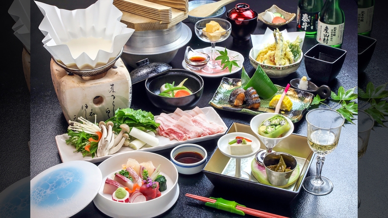 【お気軽会席プラン】美味しいお食事と温泉を気軽に堪能！鹿児島のブランド黒豚【黒豚豆乳旬会席】